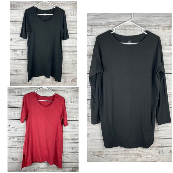 J.Jill Lot Medium Tall Luxe Supima Tunic Top Pima Dipped Hem Cotton Modal Basics - Picture 1 of 10
